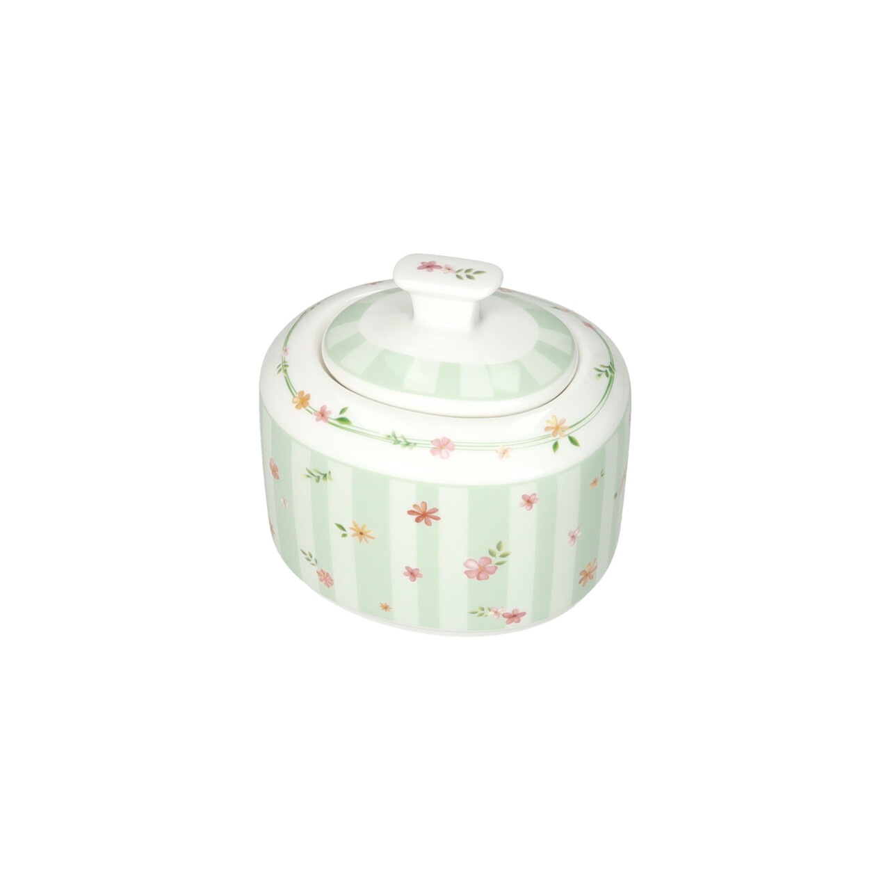 Zaharnita cu capac, Polline Green, Brandani, 10x9x9 cm, portelan New Bone China - imagine 3